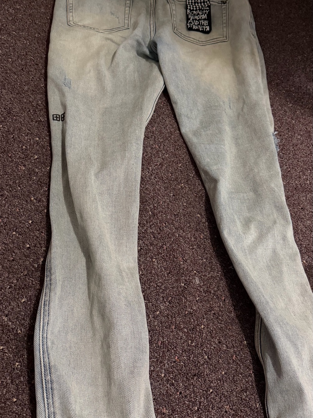 Ksubi Light Blue Denim Jeans with Inner White Label